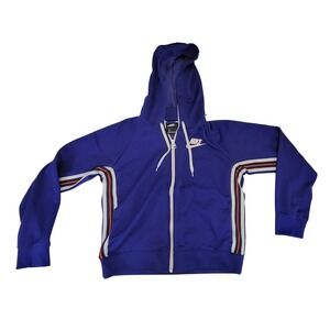Nike Blue Zip Up Hoodie Jacket Track Jacket‎ Athleisure Athletic Size S